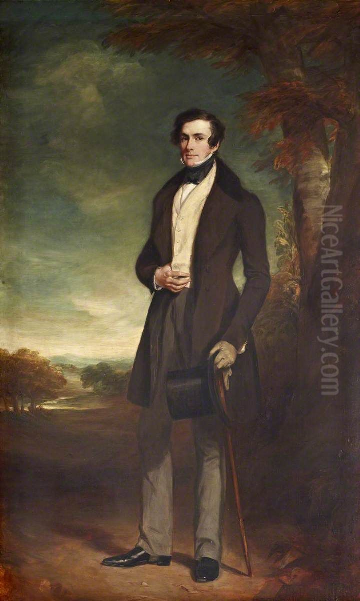 Frederick William Hervey, Earl Jermyn, later 2nd Marquess of Bristol, PC, FSA, MP (1800-1864) Oil Painting by Francis Grant