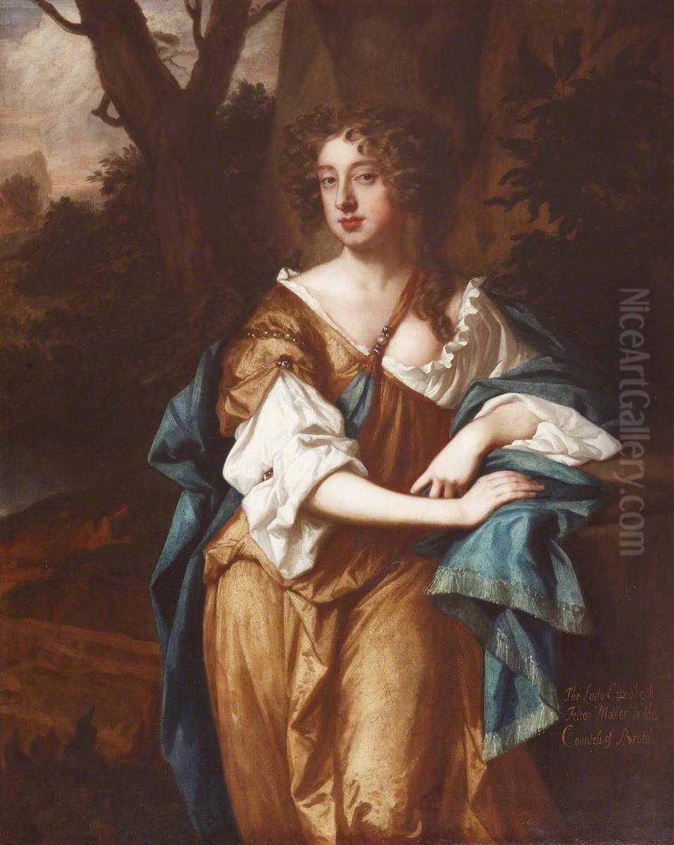 Lady Elizabeth Howard, Lady Felton (1656-1681) Oil Painting by Peter Lelyand workshop