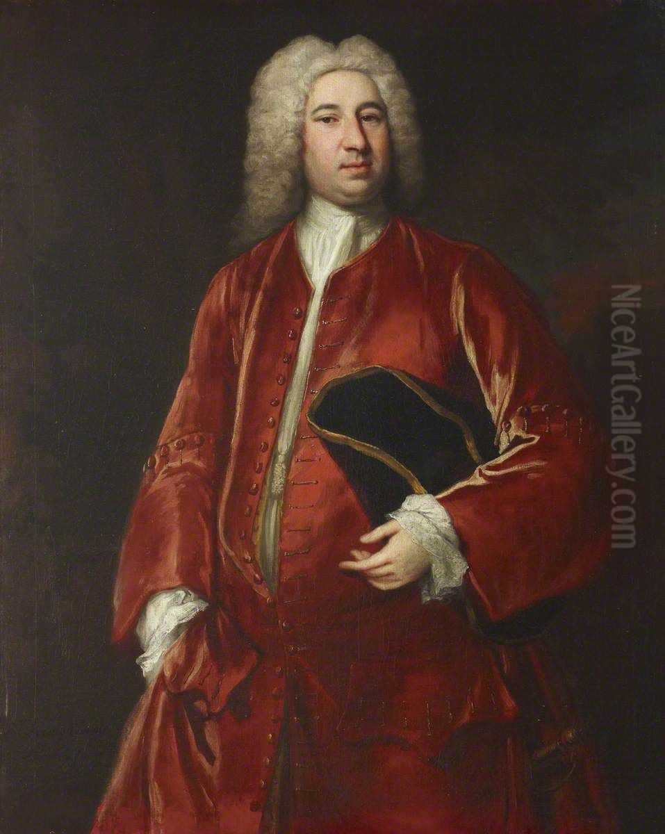 Called Sir Jermyn Davers, 4th Baron Davers of Rougham (1685 -1742), aged 37 but possibly Sir Robert Davers, 3rd Bt (c.1684-1723) Oil Painting by Jonathan Richardson