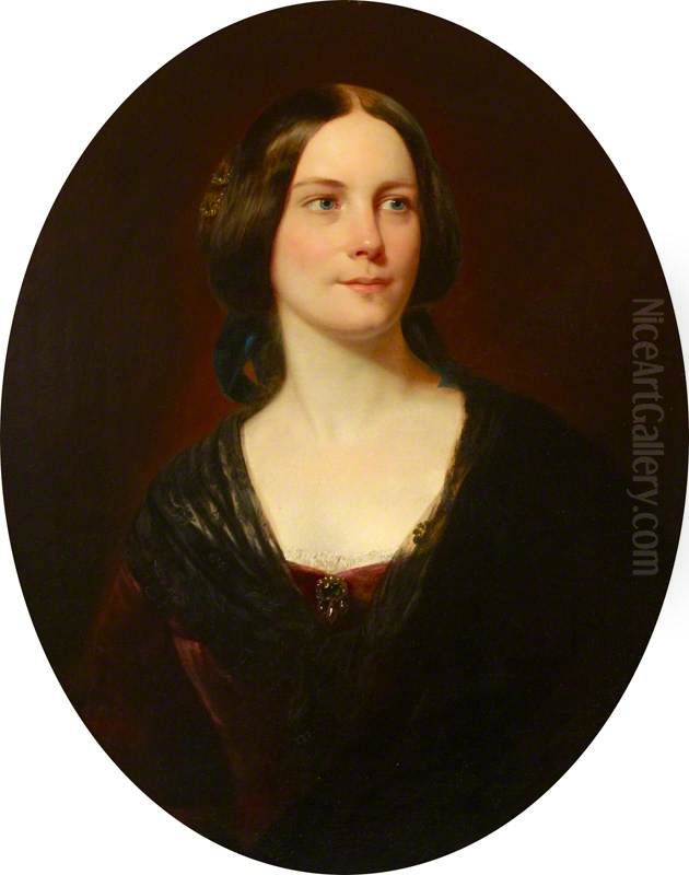 Mary Postans, Mrs Alfred Shaw (1814-1876) Oil Painting by Daniel Maclise