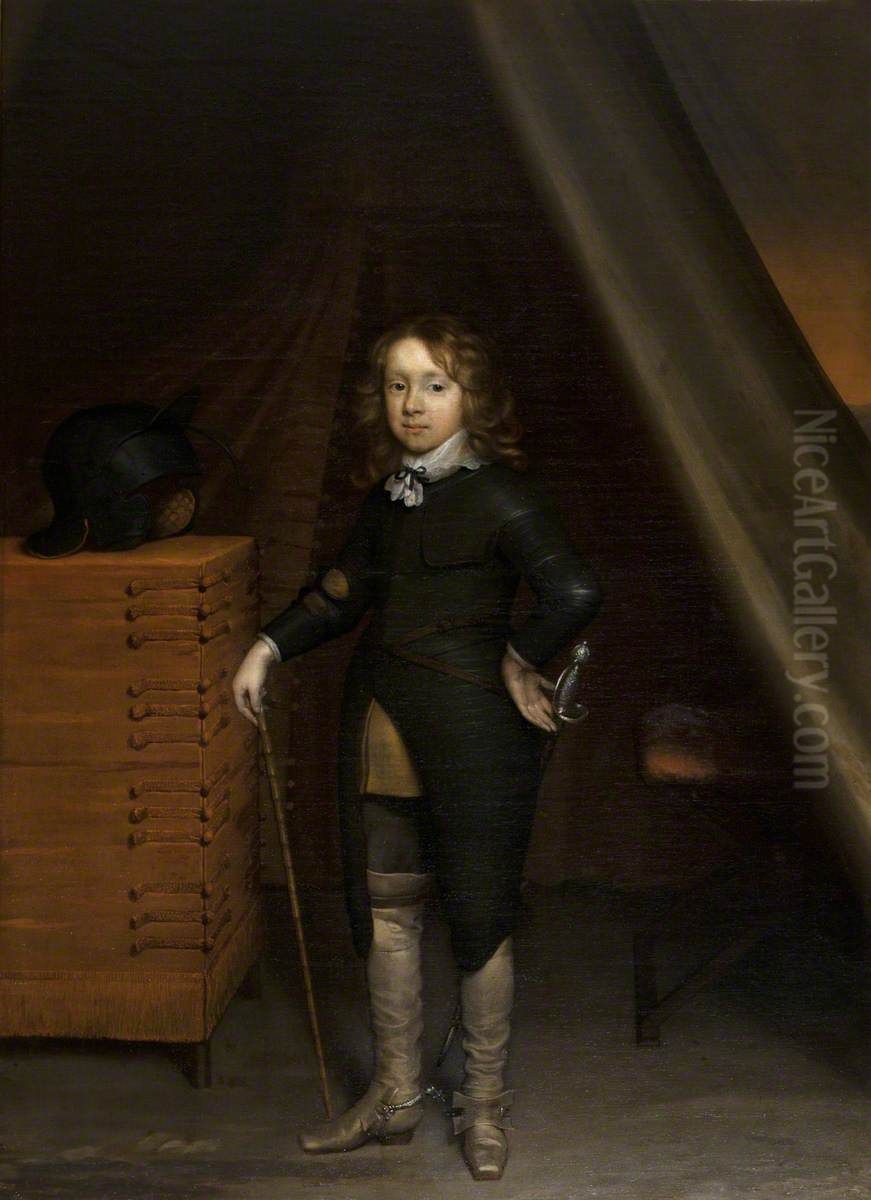 Hendrik van Brederode, later 17th Lord of Brederode and Vianen (1638-1657), aged 10 Oil Painting by Cornelis Janssens van Ceulen