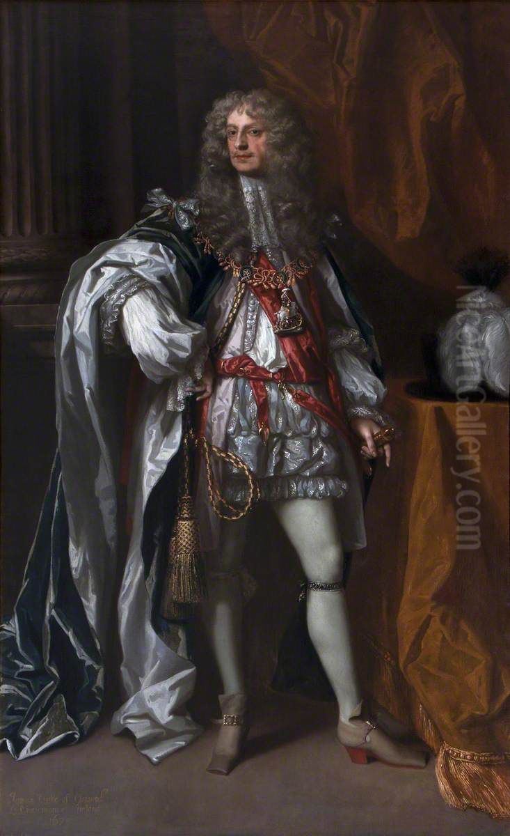 James Butler, 1st Duke of Ormonde KG (1610 - 1688), in Garter Robes Oil Painting by Peter Lely