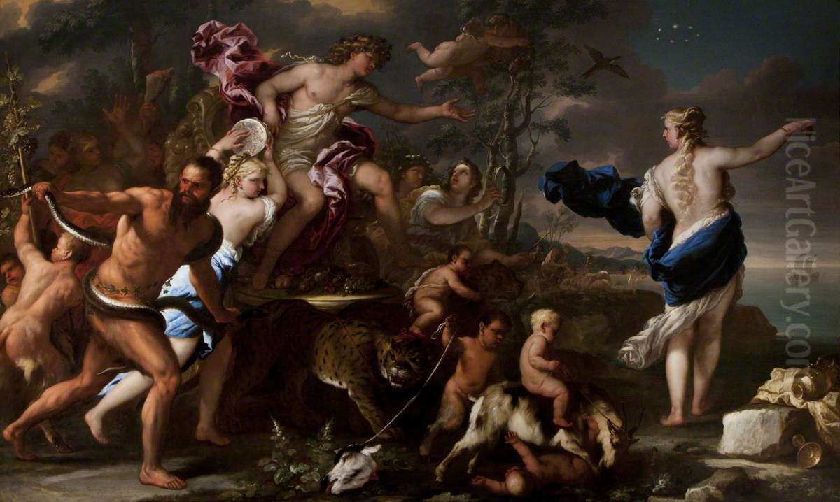 The Triumph of Bacchus with Ariadne Oil Painting by Luca Giordano