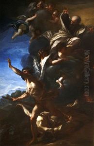 Cain fleeing from the Sight of God after the Death of Abel