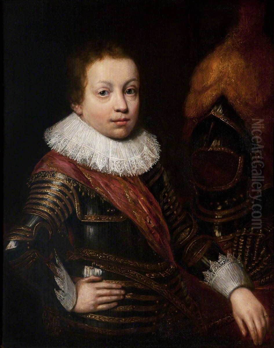 Prince Frederick Henry, Crown Prince Palatine (1614-1629) Oil Painting by Jan Van Ravesteyn