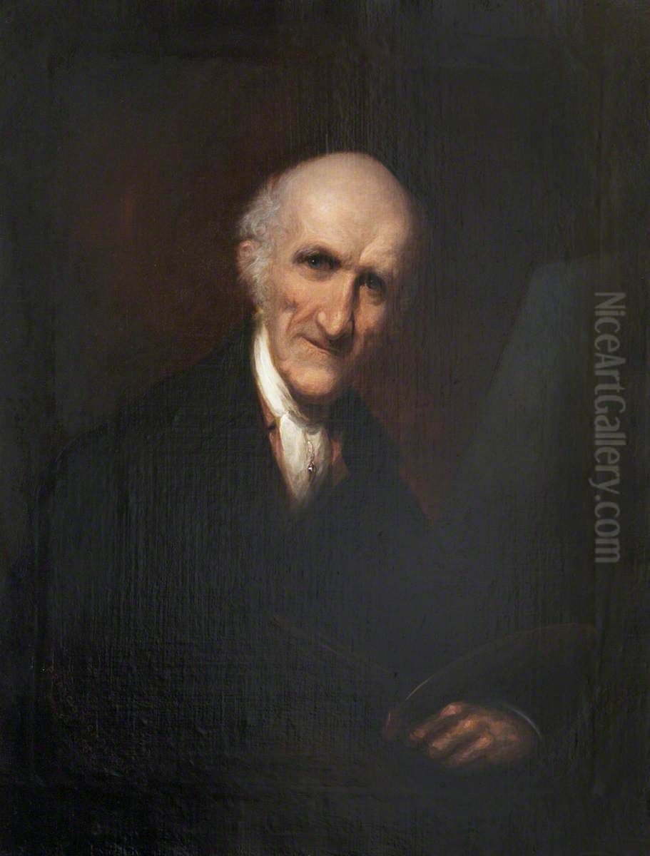 Self-portrait, aged 89 Oil Painting by Francis Nicholson