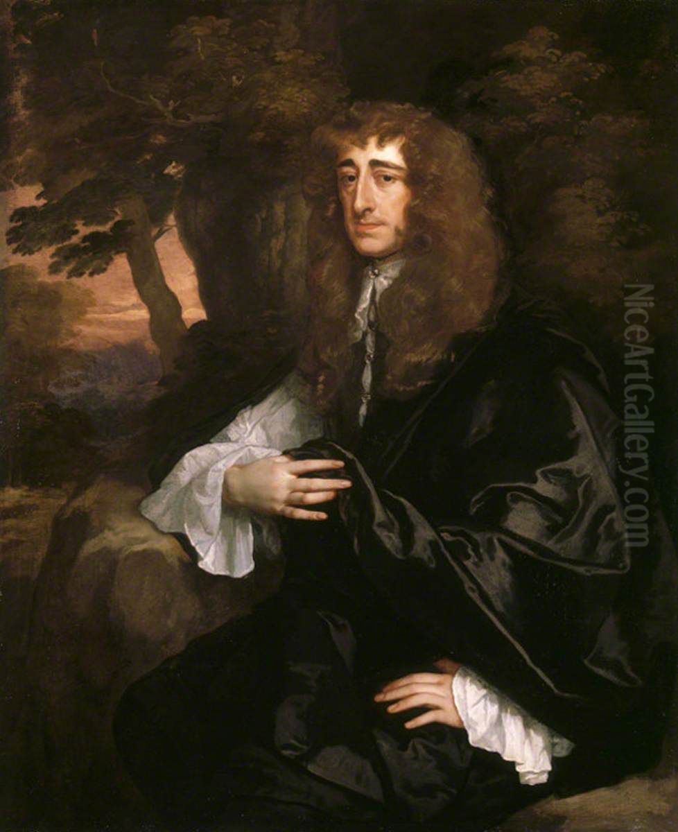 Charles Brune of Athelhampton (1630/1-?1703) Oil Painting by Peter Lely