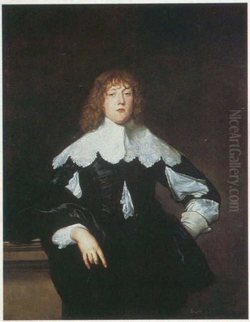 Sir John Borlase, 1st Bt, MP (1619-1672) Oil Painting by Sir Anthony Van Dyck
