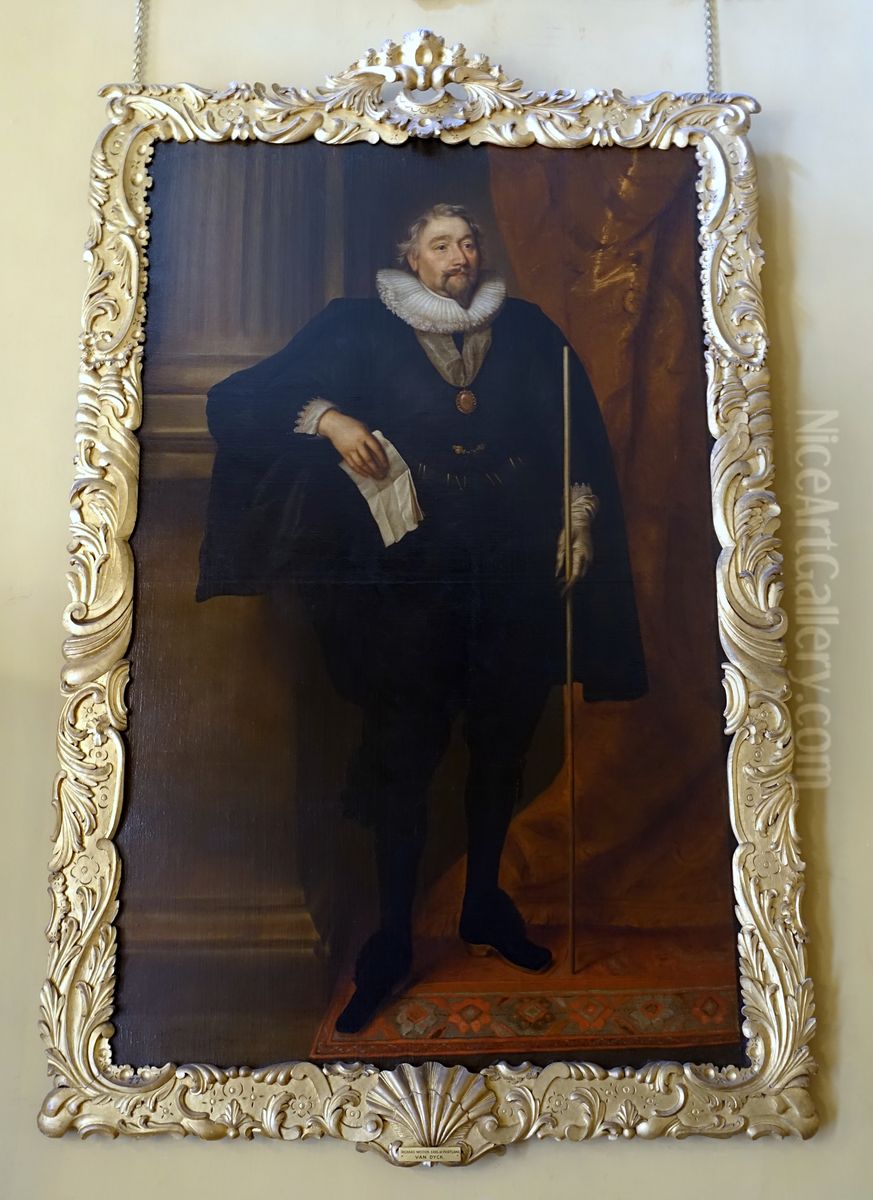 Sir Richard Weston, 1st Earl of Portland, KG (1577-1634/5) Oil Painting by Sir Anthony Van Dyck