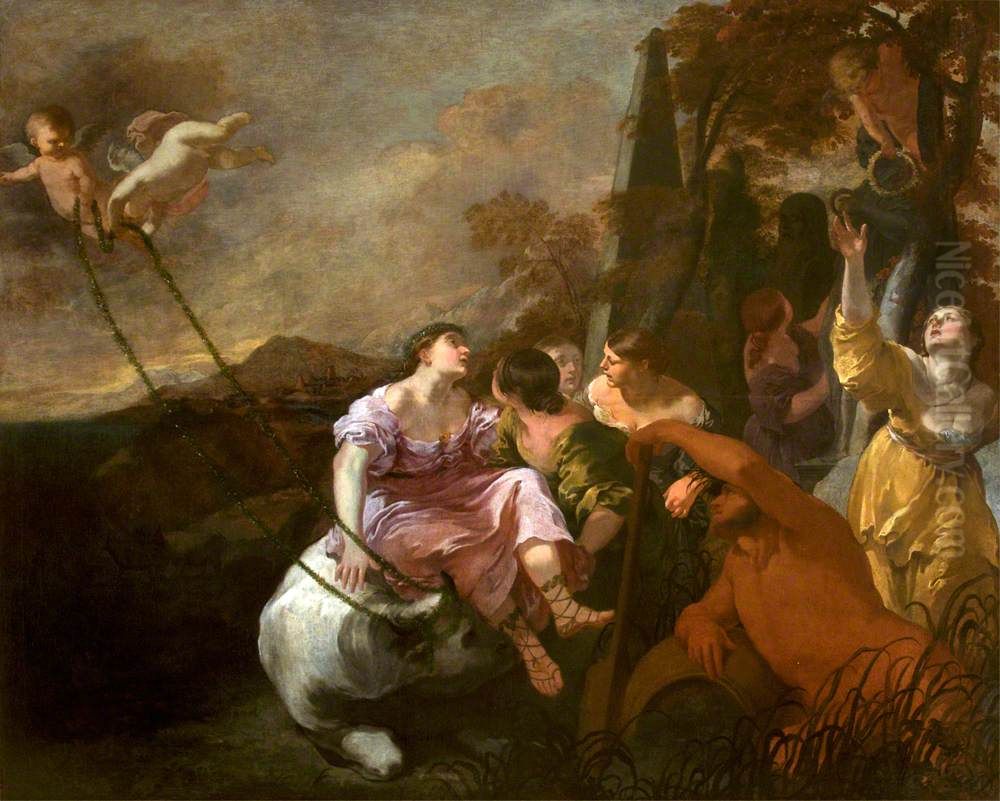 The Rape of Europa Oil Painting by Sebastien Bourdon