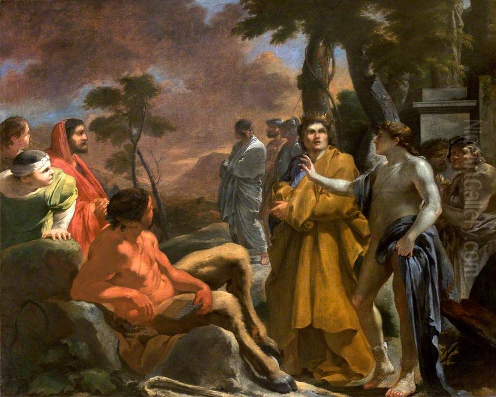 The Judgement of Midas Oil Painting by Sebastien Bourdon
