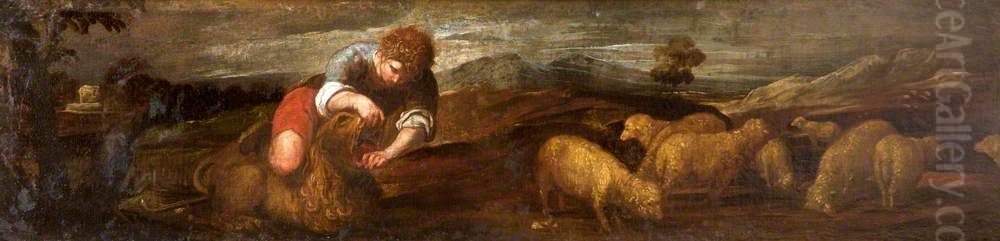 The Boy David and the Lion Oil Painting by Pedro Orrente