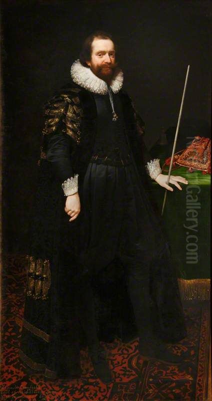 Lionel Cranfield, 1st Earl of Middlesex (1575-1645) Oil Painting by Daniel Mijtens