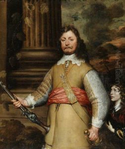An Unknown Officer  with a Page, possibly Sir Thomas Dallison (1591/2-1645), aged 50