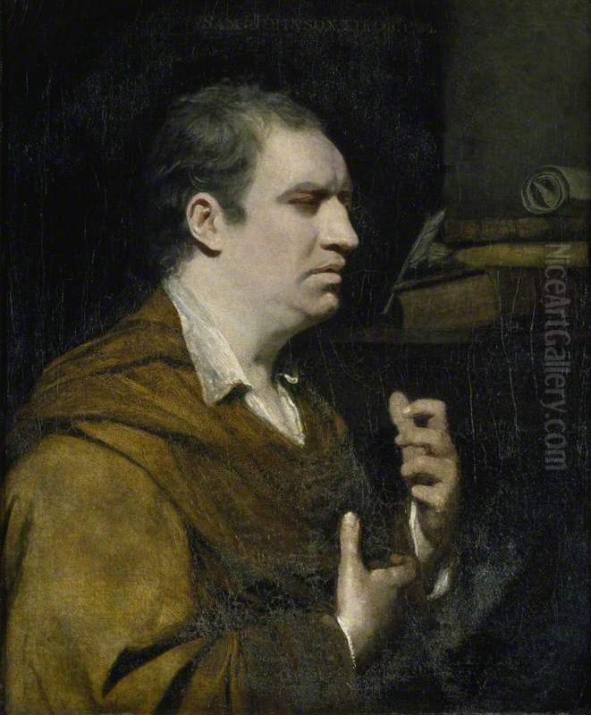 Dr Samuel Johnson (1709-1784) Oil Painting by Of Sir Joshua Reynolds
