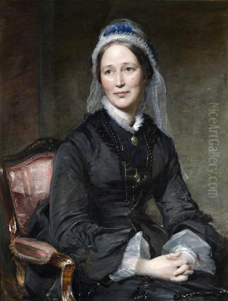 Juliana Pole-Carew, Lady Robartes (1812-1881) Oil Painting by George Richmond