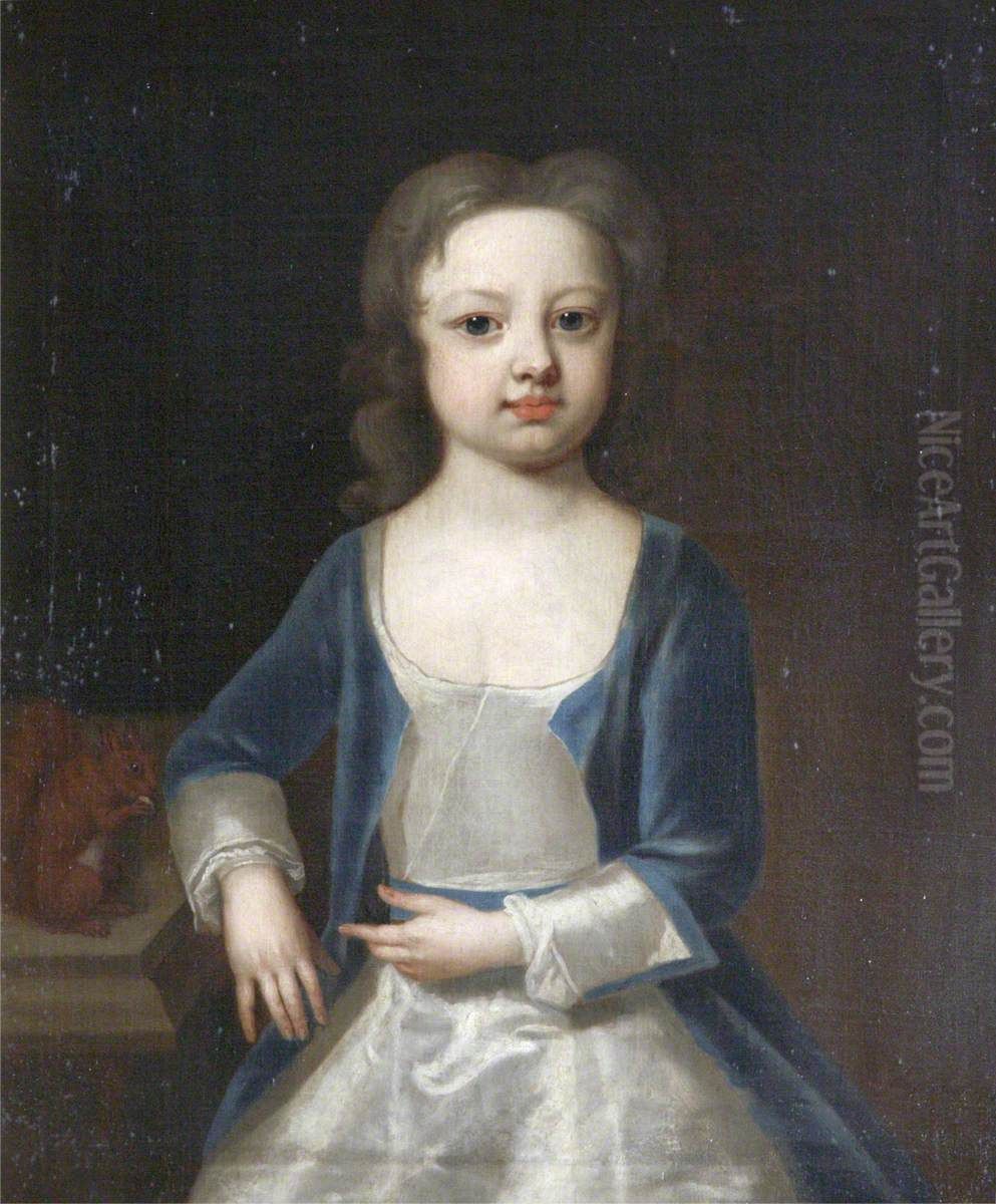 George Hunt, MP (1720?-1798), as a child Oil Painting by Michael Dahl