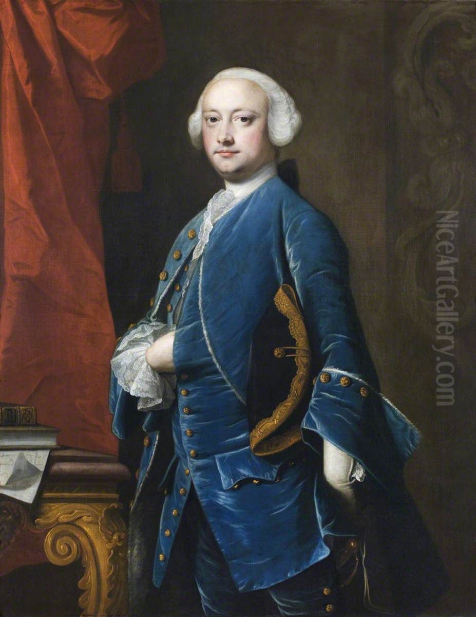Thomas Hunt III MP (1721 -1788) Oil Painting by Thomas Hudson