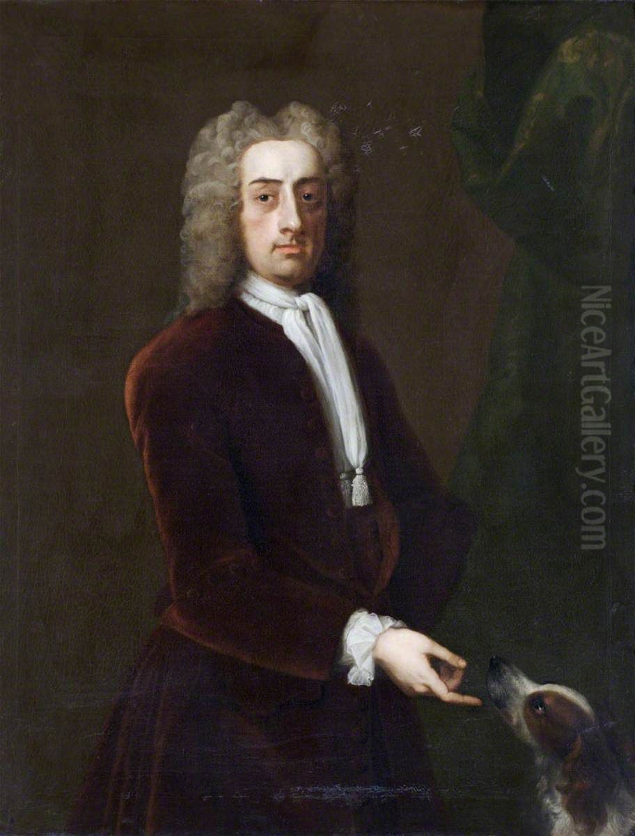 Thomas II Hunt of Mollington, Cheshire (1684 - 1739) Oil Painting by Michael Dahl