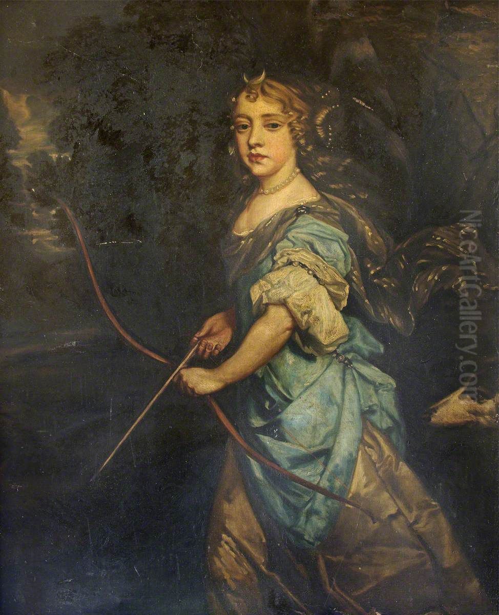Queen Mary II (1662-1694), when Princess Mary of York, as Diana Oil Painting by Peter Lely
