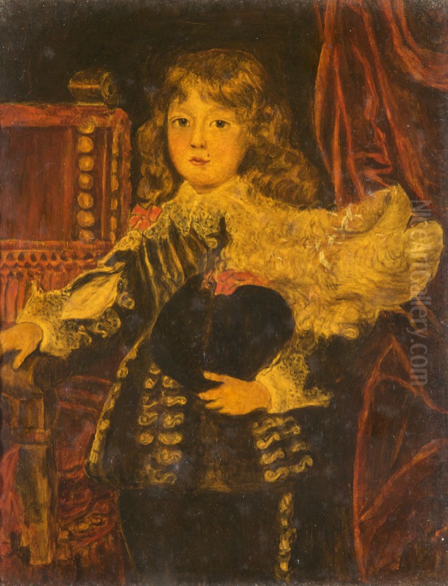Alessandro Farnese (1635-1689) as a Boy (after Sustermans) Oil Painting by Justus Sustermans