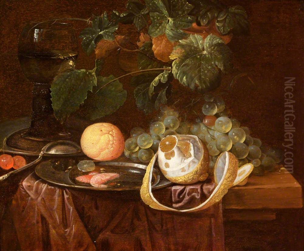 Still Life with Fruit Oil Painting by Jan Davidsz. De Heem