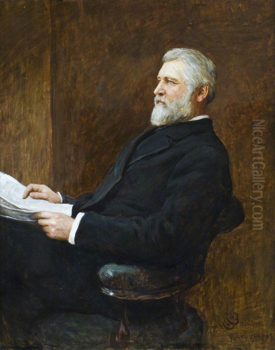 Captain Richard Phelips, MP (1825-1889) Oil Painting by Hubert von Herkomer