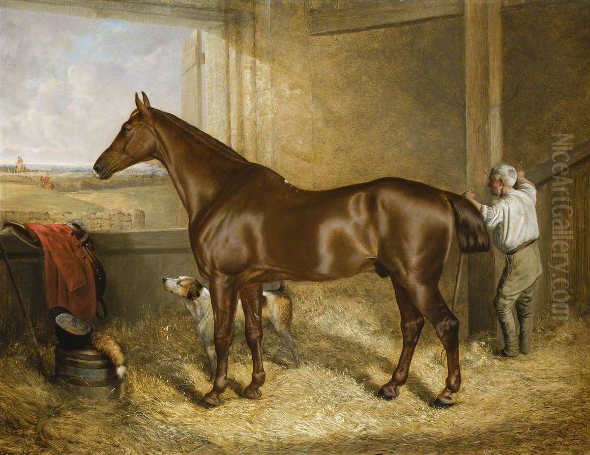 'Emperor' in his Stall Oil Painting by Harry Hall