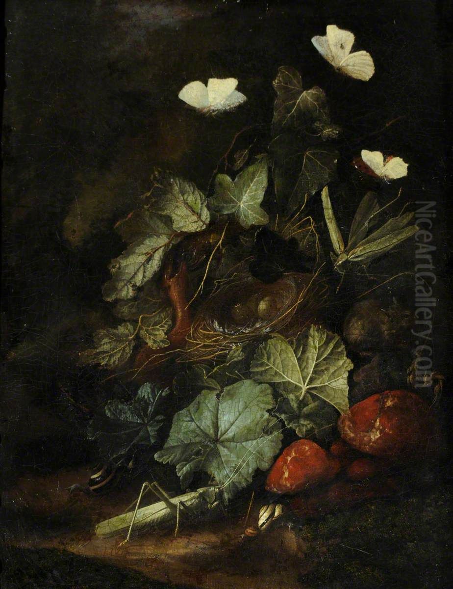 Forest Floor Still Life Oil Painting by Otto Marseus van Schrieck