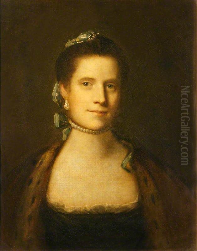 An Unknown Lady Oil Painting by Of Sir Joshua Reynolds