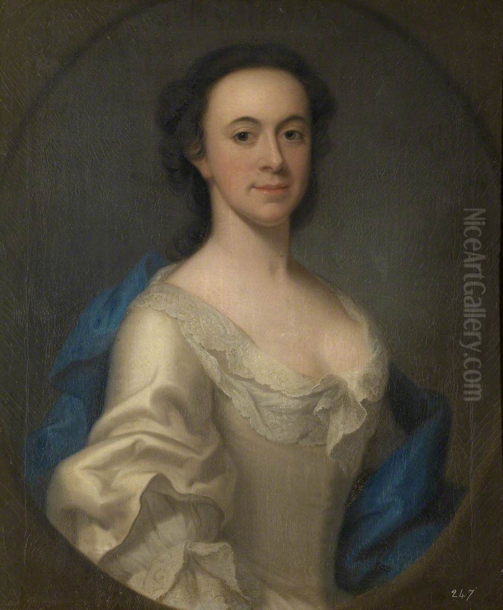 An Unknown Lady Oil Painting by John Theodore Heins