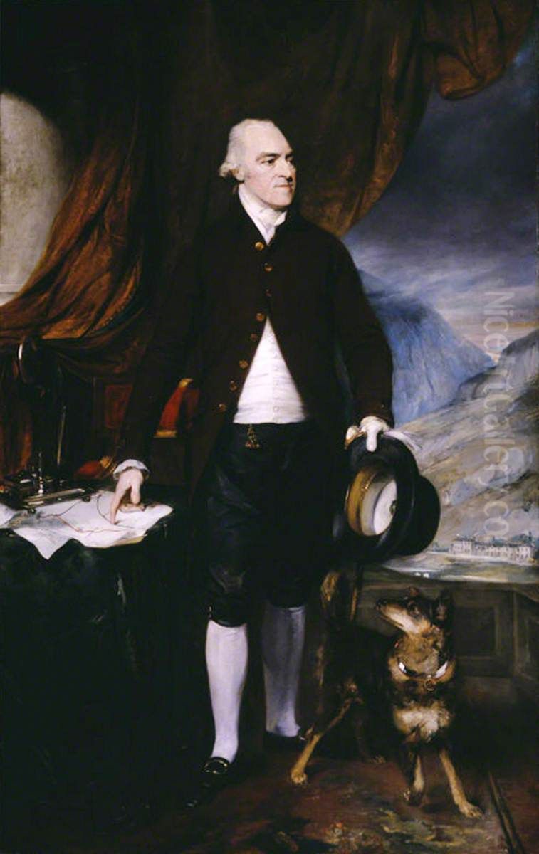 Richard Pennant, 1st Baron Penrhyn of Penrhyn, Co. Louth (?1737-1808) and his Dog, 'Crab' Oil Painting by Henry Thomson