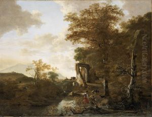 Landscape with Arched Gateway (Landscape with a Stone Gateway and Pond)