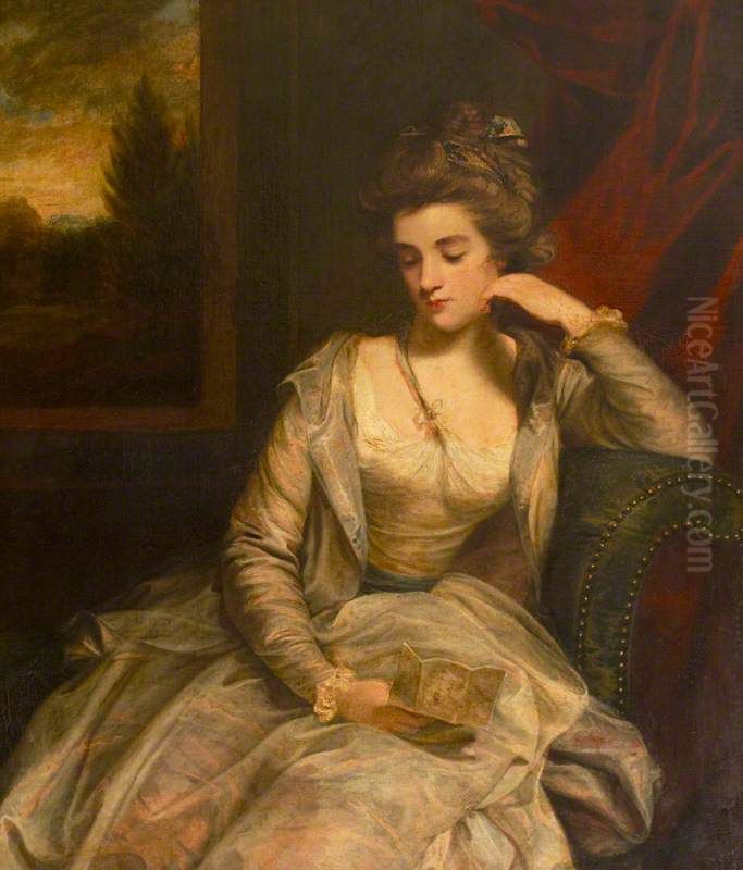 Miss Elizabeth Darby (d.1838) Oil Painting by Of Sir Joshua Reynolds