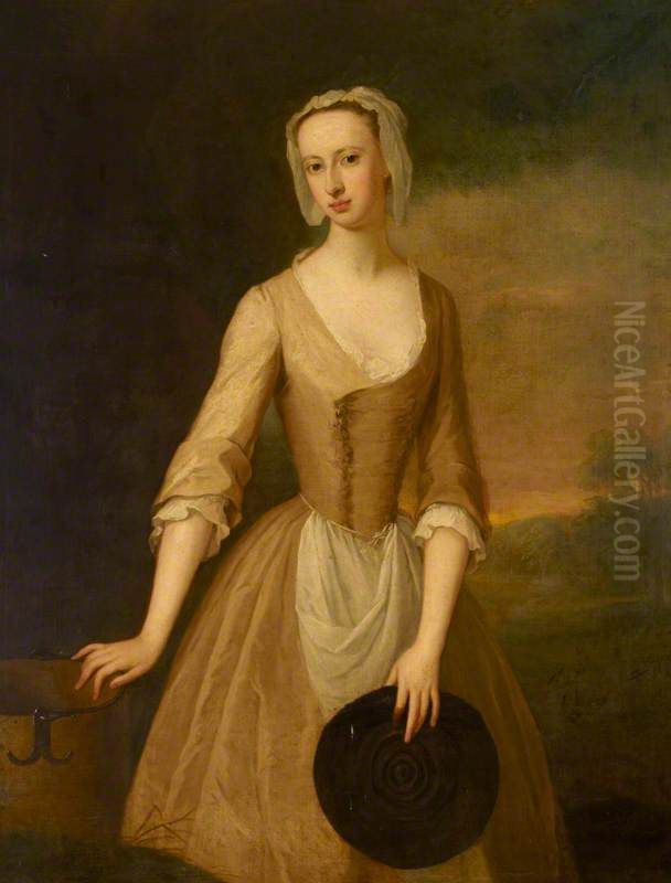 Lady Catherine Hyde, Duchess of Queensberry (1700-1777) as a Milkmaid Oil Painting by Charles Jervas