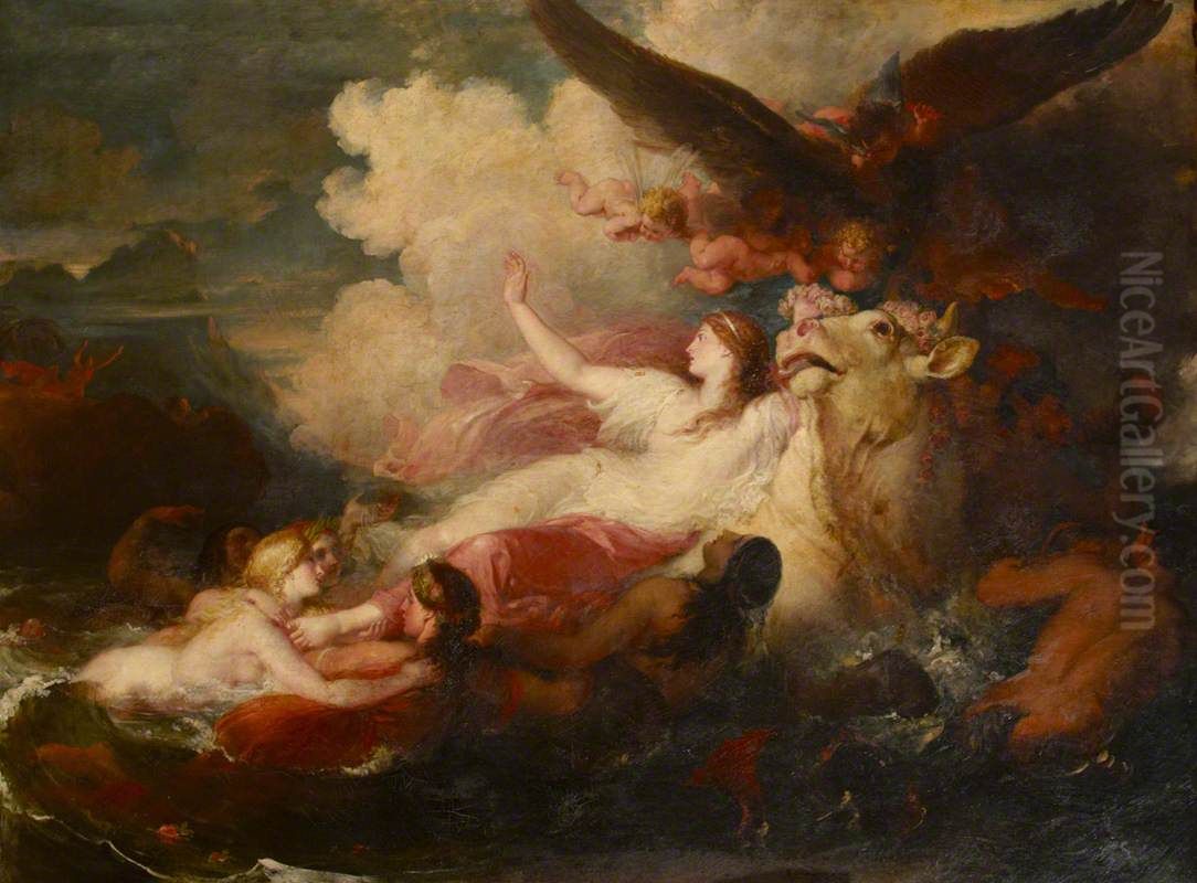 The Rape of Europa Oil Painting by William Hilton