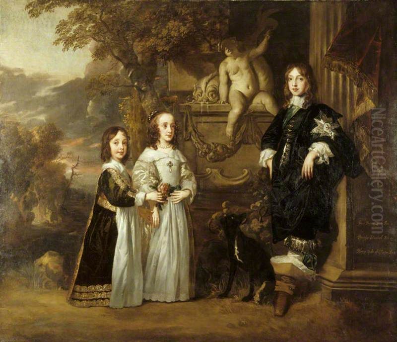 The Three Younger Children of Charles I Oil Painting by Peter Lely