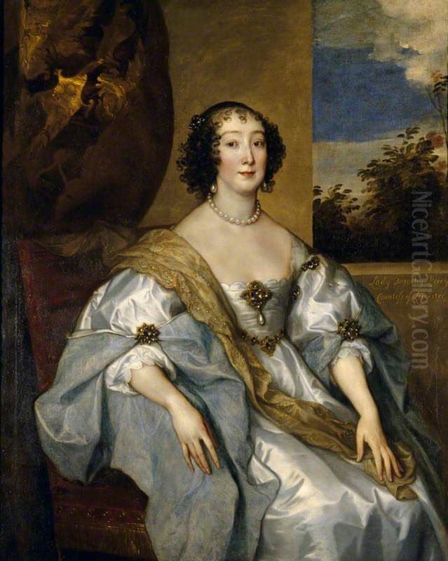 Lady Dorothy Percy, Countess of Leicester (1598-1659) Oil Painting by Sir Anthony Van Dyck
