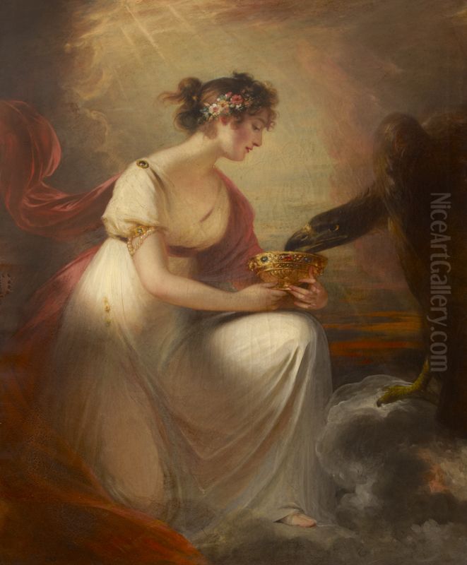 Frances Wyndham, later Lady Burrell (1789-1848) as Hebe Oil Painting by William Beechey