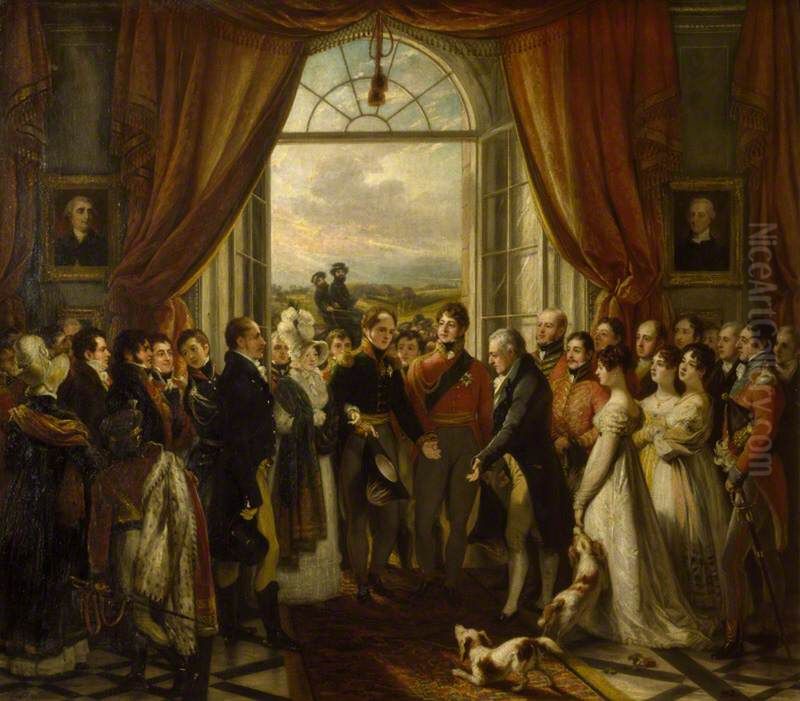 The Allied Sovereigns at Petworth, 24 June, 1814 Oil Painting by Thomas Phillips