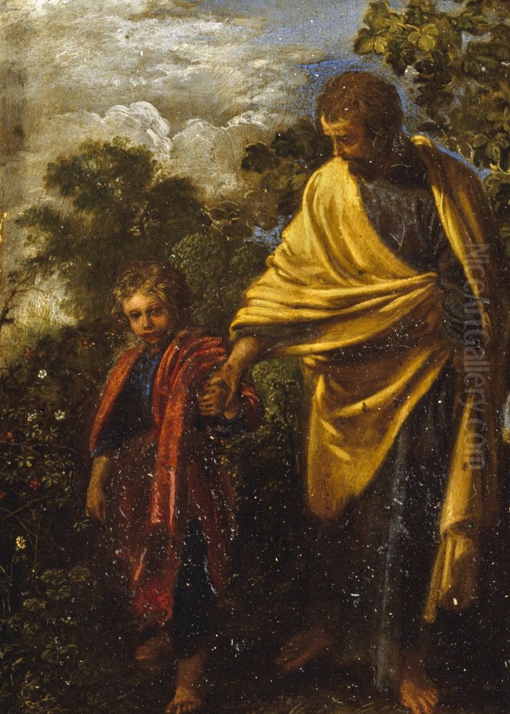 Saint Joseph and the Christ Child Oil Painting by Adam Elsheimer