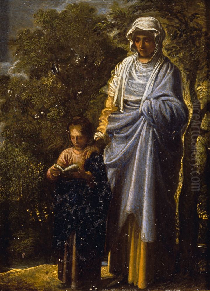 Die Jungfrau und St. Anne Oil Painting by Adam Elsheimer