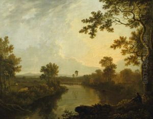 View on the River Dee, near Eaton Hall, Cheshire