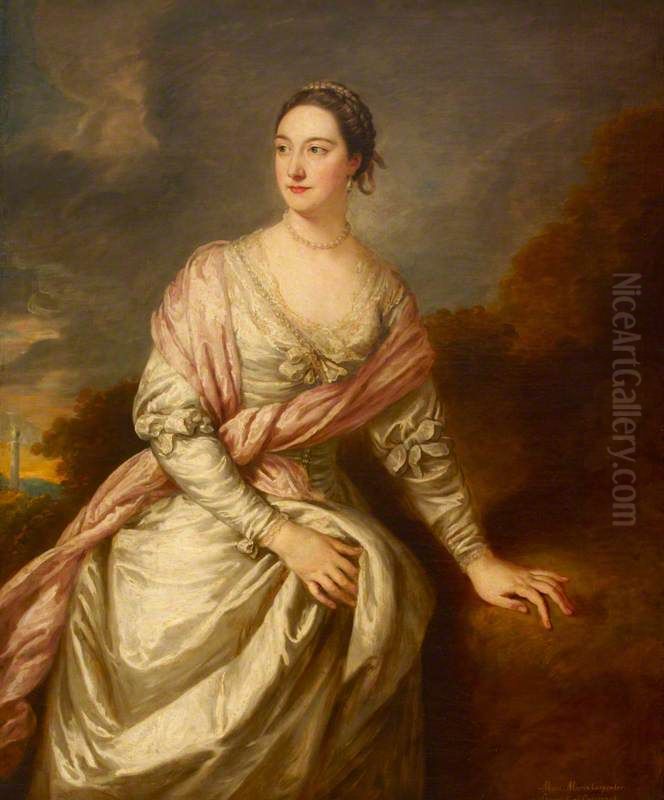 Alicia Maria Carpenter, Countess of Egremont, later Countess Bruhl (1729 - 1794) Oil Painting by William Hoare