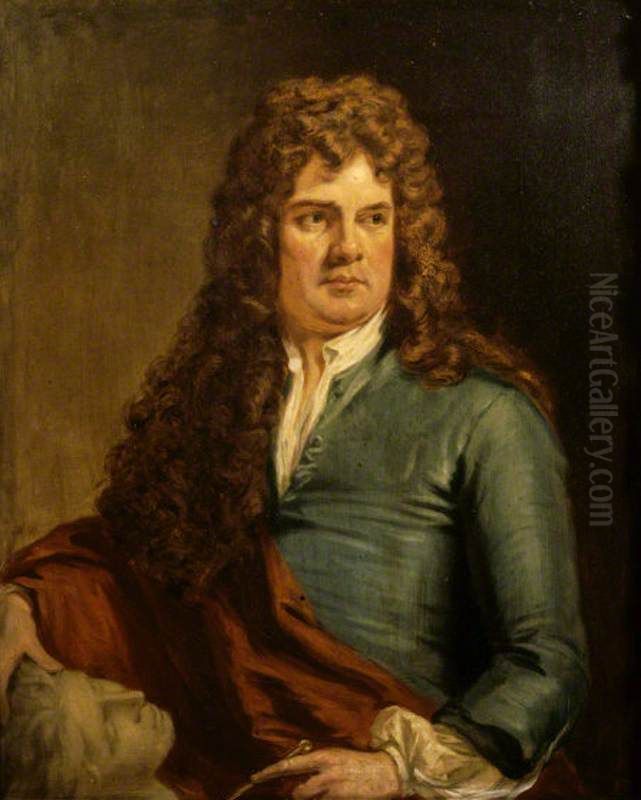 Grinling Gibbons (1648-1721) Oil Painting by George Clint