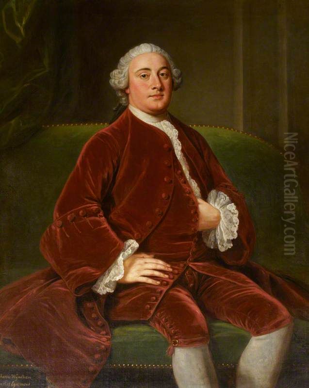 Charles Wyndham, 2nd Earl of Egremont (1710-1763) Oil Painting by William Hoare