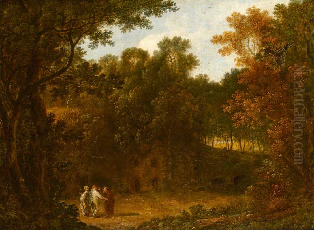 The Hermitage, Villa Madama, near Rome Oil Painting by Richard Wilson