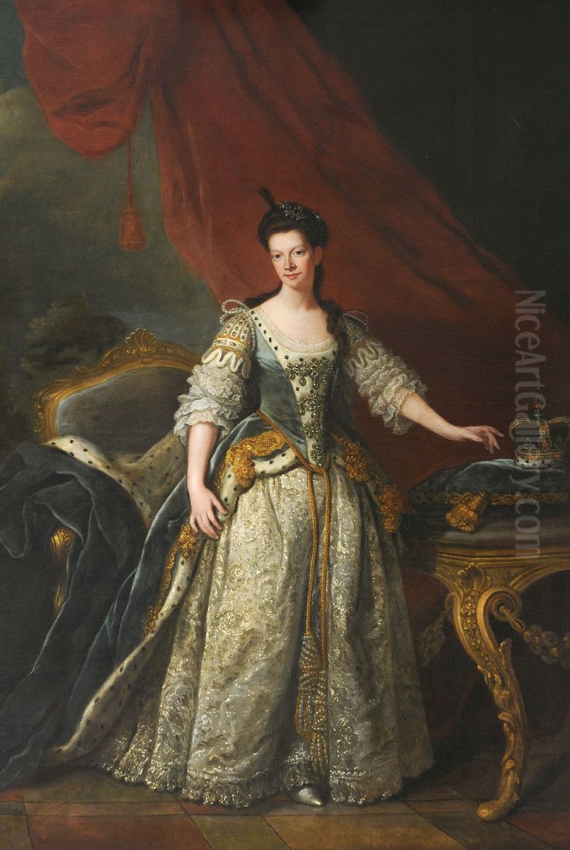 Queen Charlotte (of Mecklenburg-Strelitz) (1744-1818) Oil Painting by Allan Ramsay