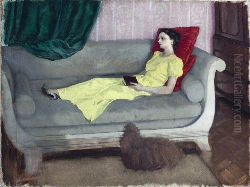 Lady Elizabeth Hester Mary Paget, later Lady von Hofmannsthal (1916 - 1980) Oil Painting by Rex Whistler