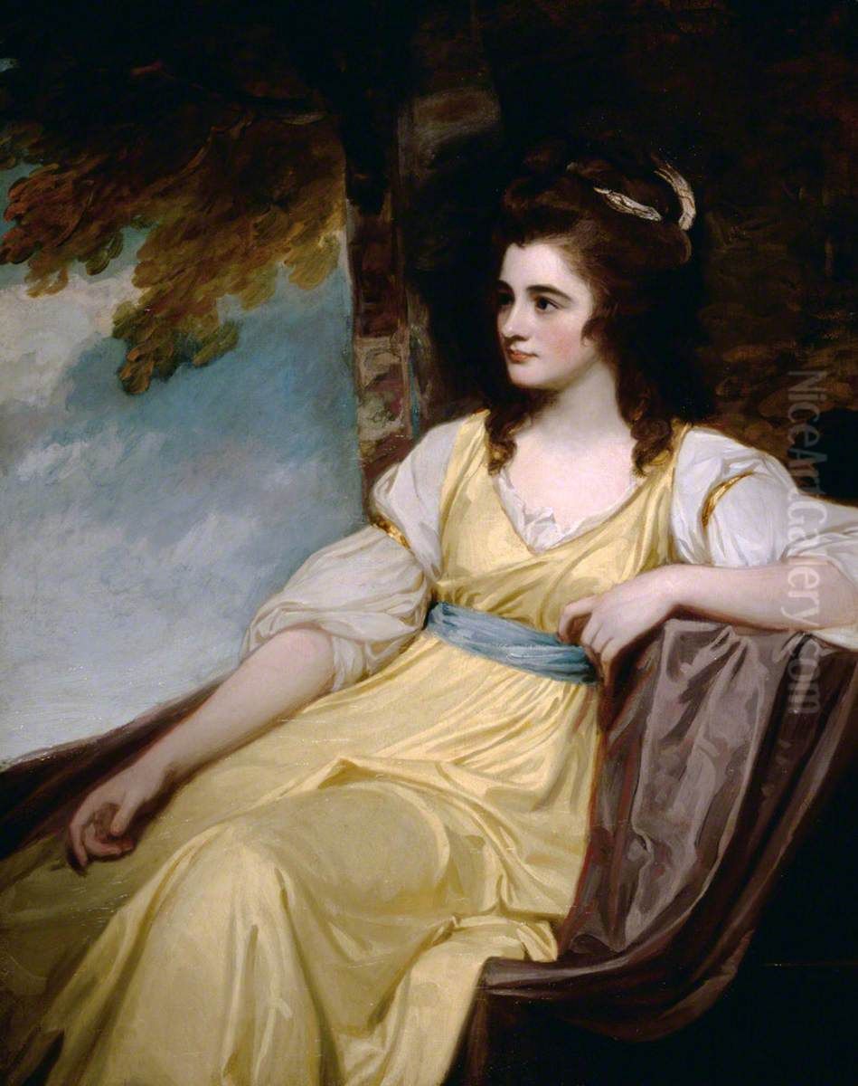 The Hon. Charlotte Clive (1762-1795) Oil Painting by George Romney